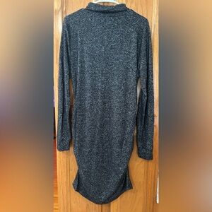 Athleta Charcoal Knit Ruched Dress